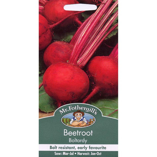 Mr Fothergill's Beetroot Boltardy vegetable seeds, imported from the UK