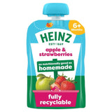 Heinz apple & strawberry baby food fruit puree pouch 100g, UK version