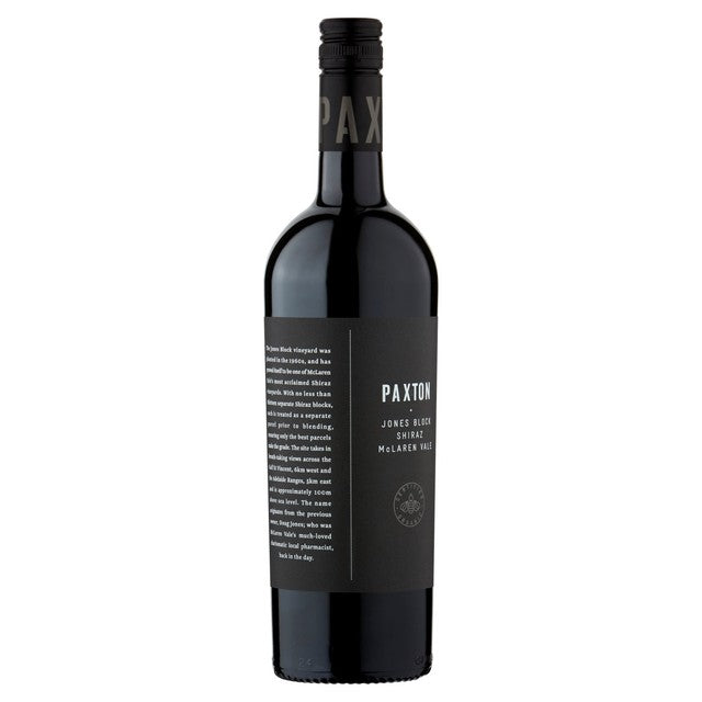 Paxton Biodynamic Single Vineyard Jones Block Shiraz 75cl, imported from the UK