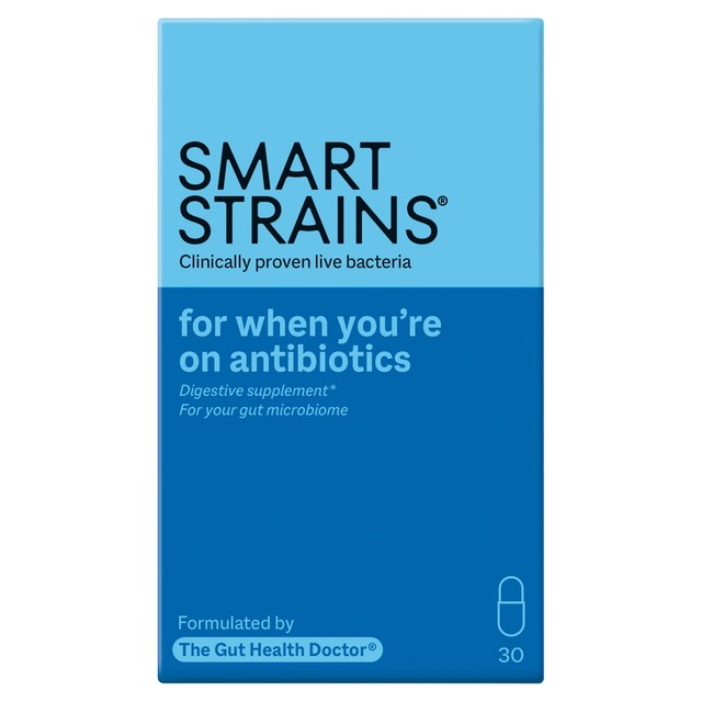 Smart Strains probiotic capsules for antibiotics 30 capsules (British brand)