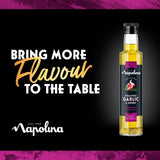 Napolina roasted garlic and herbs flavoured olive oil 250ml, imported from the UK