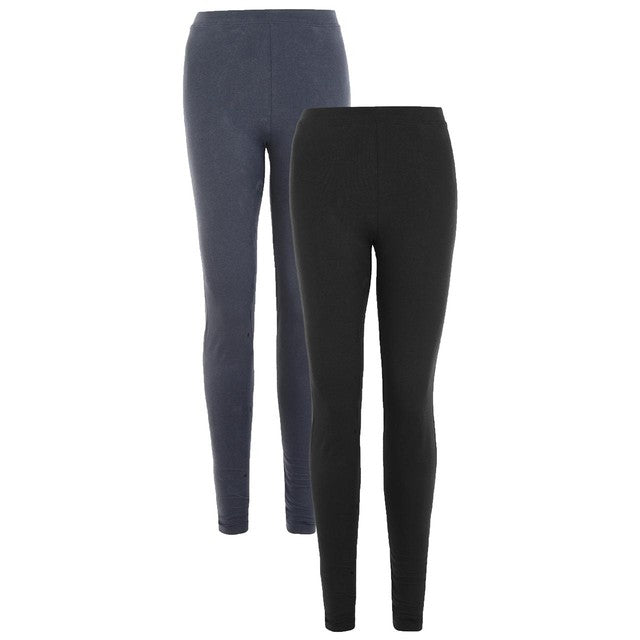 M&S women's high waisted leggings blue and black size 8, imported from the UK