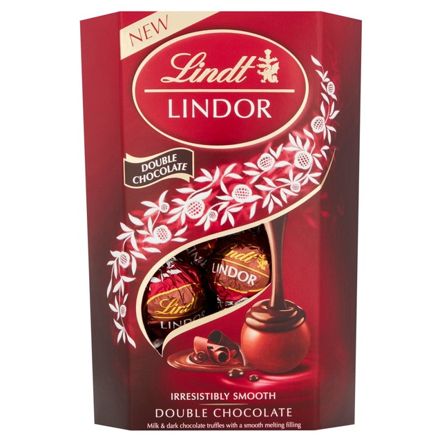 Lindt double chocolate truffles 200g, UK version