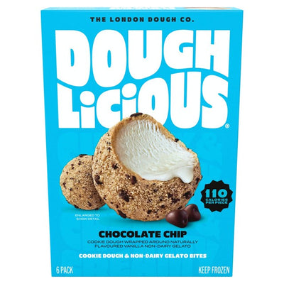 Doughlicious Chocolate Chip Cookie Dough and Gelato Bites Frozen Dessert Bites 204g