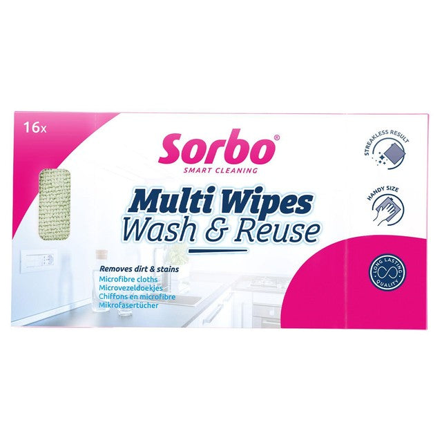 Sorbo Multi Wipes Wash and Reuse 16 pcs (British brand)