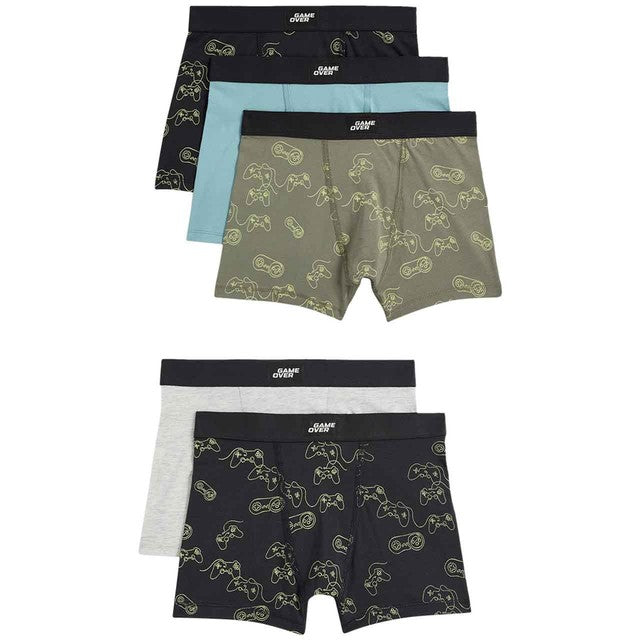 M&S boys cotton gamer trunks multi 6-7 years, imported from the UK
