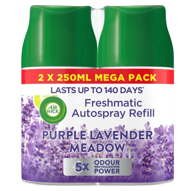 Airwick Lavender Meadow automatic air freshener refill 2 x 250ml - British product