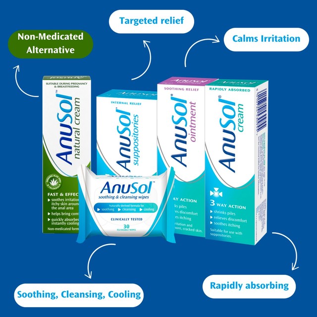 Anusol Soothing Cleansing Wipes pack of 30 - British product