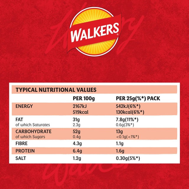 Walkers Ready Salted Multipack Crisps 12x25g