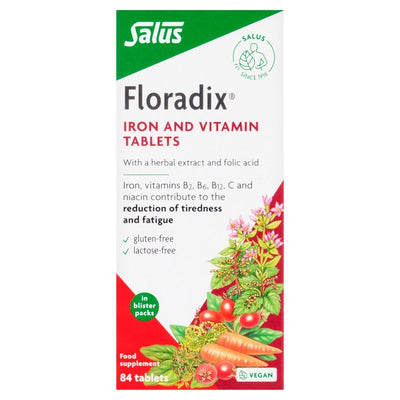 Floradix Iron and Vitamin Supplement Tablets 84 Tablets
