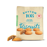 Rhythm 108 Vegan Salted Caramel Filled Biscuits 135g, imported from the UK