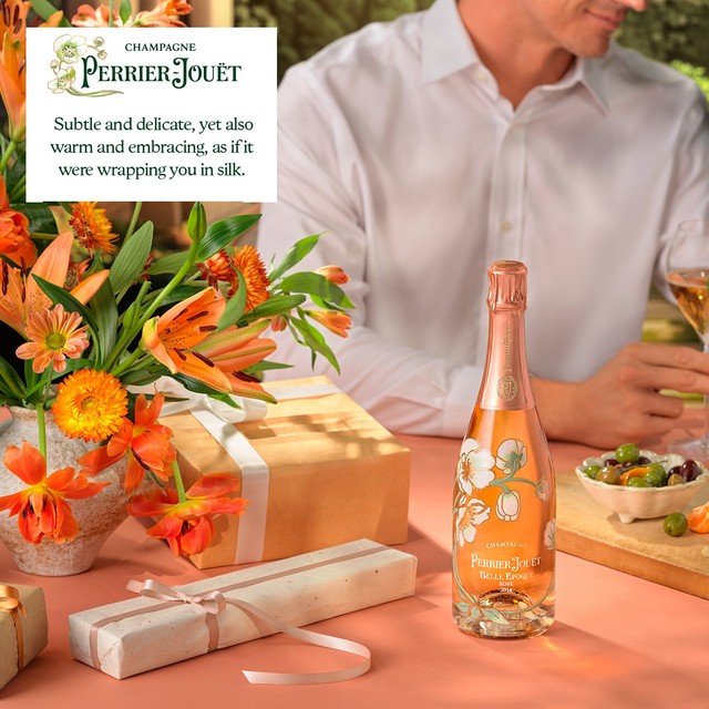 Perrier Jouet Rosé Champagne Vintage 75cl, imported from the UK