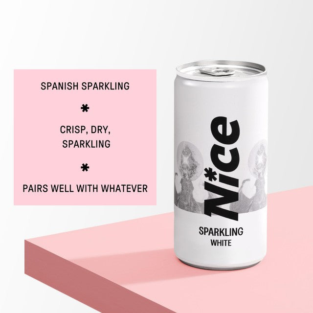 NICE dry Spanish sparkling white can 200ml, imported from the UK