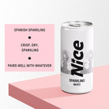 NICE dry Spanish sparkling white can 200ml, imported from the UK