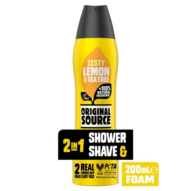 Original Source Zesty Lemon and Tea Tree Shower Gel 200ml, imported from the UK