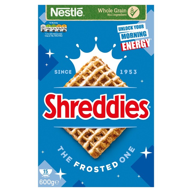 Nestle Shreddies Frosted Breakfast Cereal 600g (British brand)