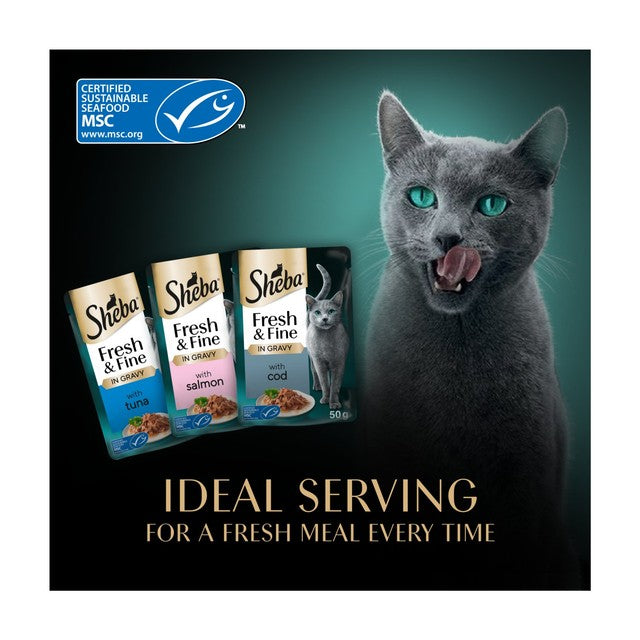Sheba Fresh & Fine Wet Cat Food Pouches Fish Collection in Gravy