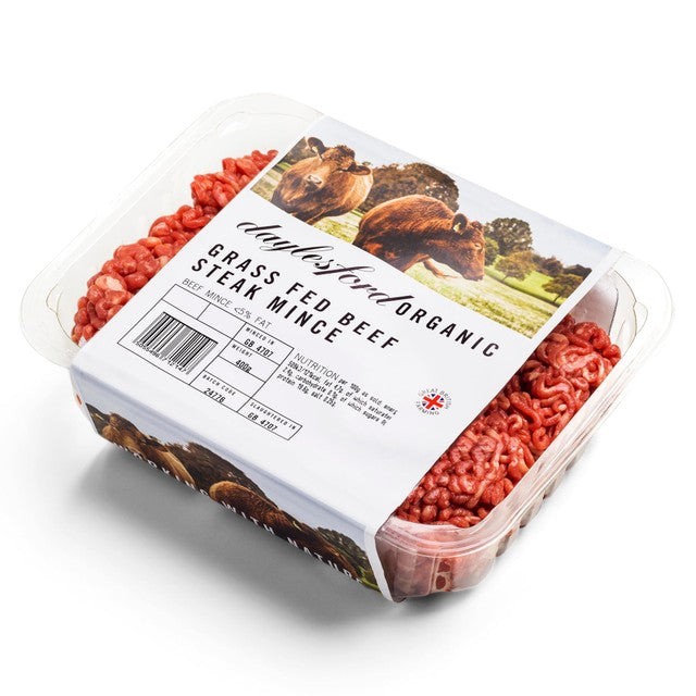 Daylesford Organic pastured 5% fat beef mince 400g - British product