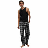 M&S Men's Brushed Cotton Checked Pyjama Bottoms XL, imported from the UK