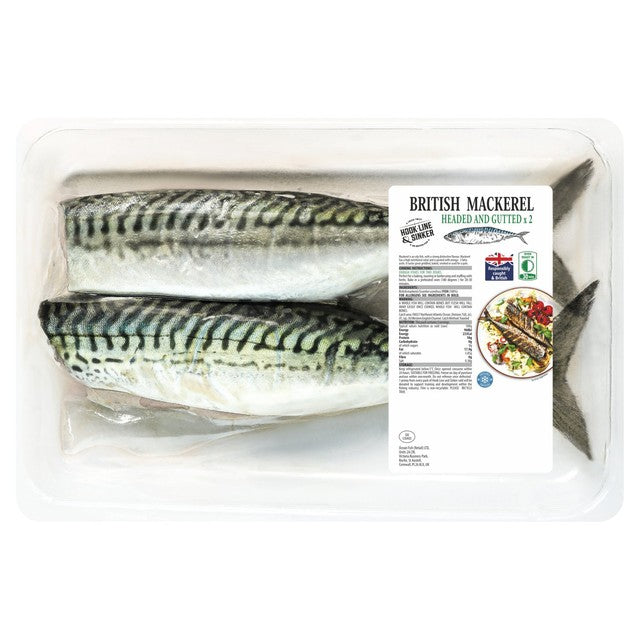 Hook, Line and Sinker headed and gutted mackerel 300g, UK version