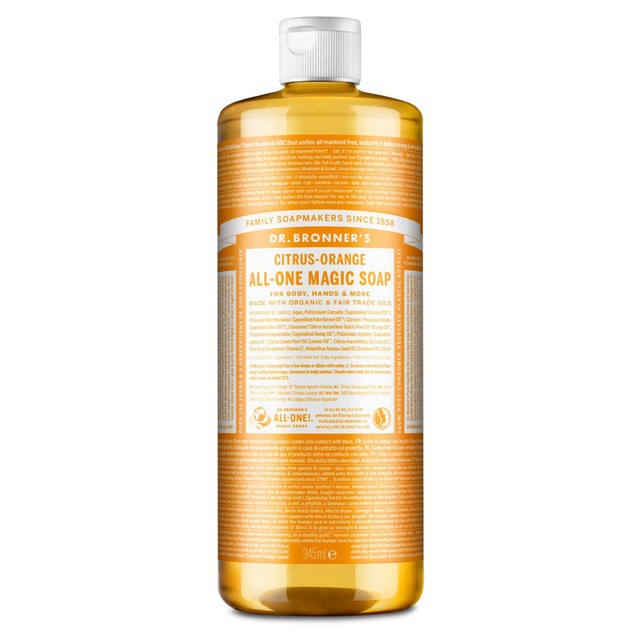Dr Bronner's citrus liquid soap 945ml - British product