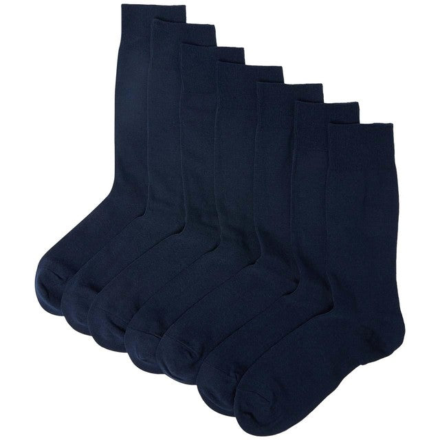 M&S socks navy 7 pack 9-12, imported from the UK
