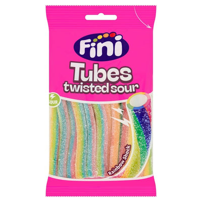 Fini Sour Rainbow Fruit Flavour Jelly Tubes 180g
