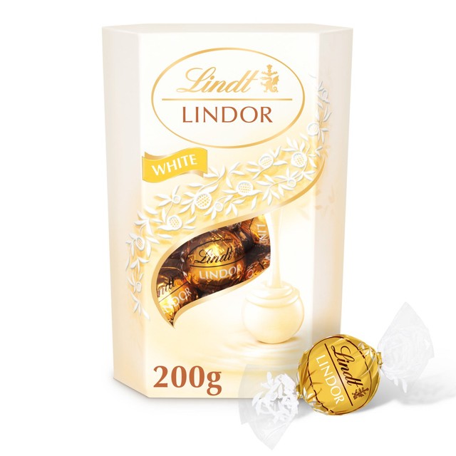 Lindt Lindor white chocolate truffles 200g, UK version