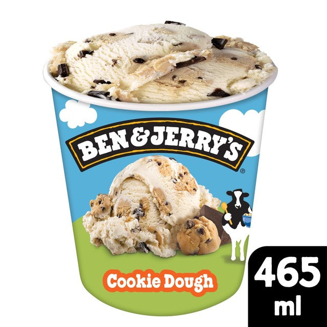 Ben & Jerry's vanilla ice cream with cookie dough tub 465ml - British product