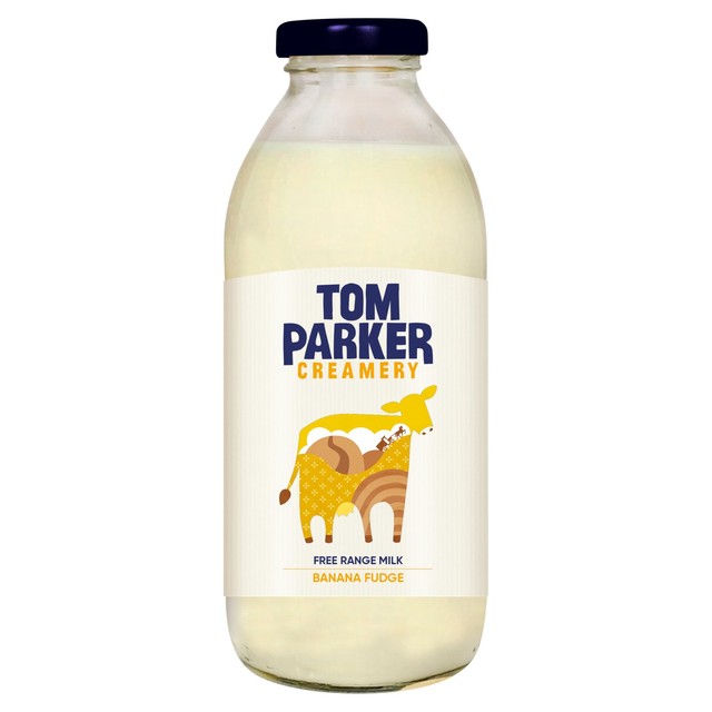 Tom Parker banana fudge flavoured milk 500ml (British brand)