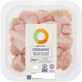 Ocado organic free range chicken breast chunks 350g, UK version