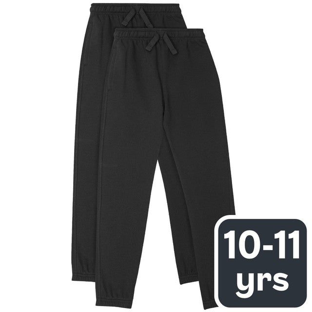 M&S unisex regular fit joggers in black for 10-11 years, imported from the UK