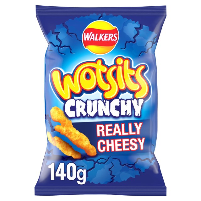 Walkers Wotsits Crunchy Cheesy Corn Puffs 140g (British brand)