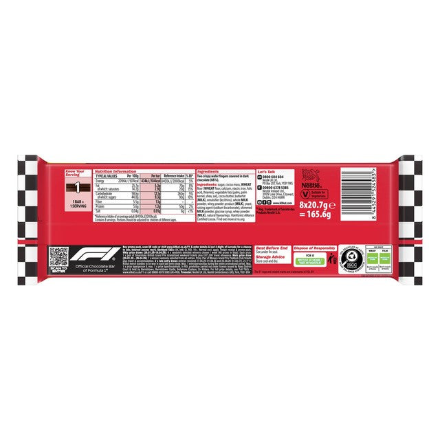KitKat dark chocolate biscuit bar multipack, UK version