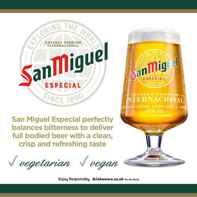 San Miguel Spanish Lager Beer 4 x 440ml cans (British brand)