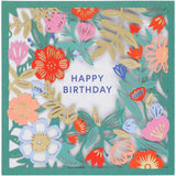 M&S floral laser cut birthday card 15cm by 15cm, imported from the UK