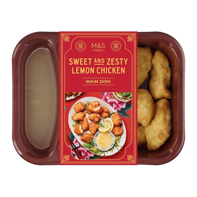 M&S Crispy Lemon Chicken 340g, imported from the UK