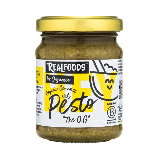 Realfoods by Organico Organic Genovese Pesto 120g, imported from the UK