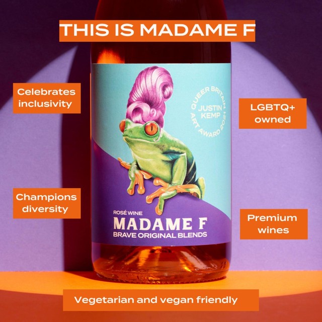 Madame F white wine Viognier Colombard Muscat blend 75cl, imported from the UK
