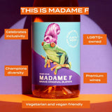 Madame F white wine Viognier Colombard Muscat blend 75cl, imported from the UK