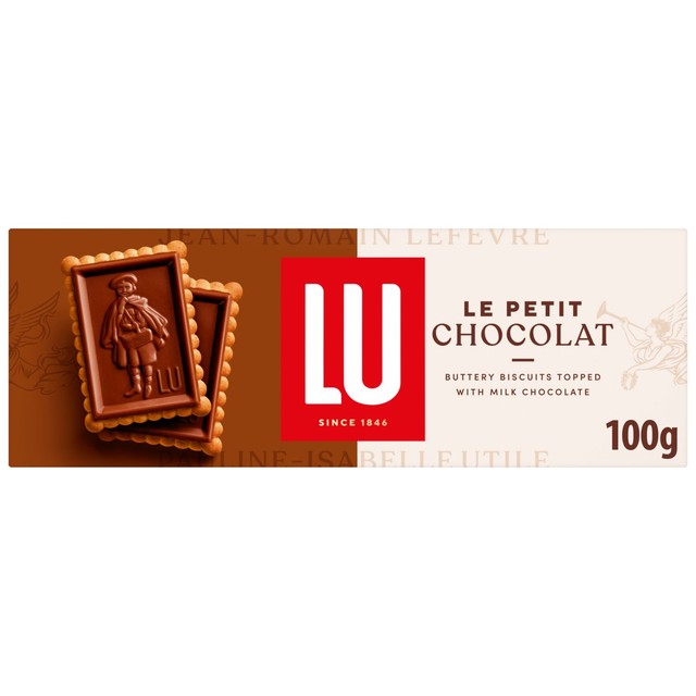 LU PETIT milk chocolate biscuits 100g, UK version