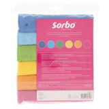 Sorbo Rainbow microfibre cloths 40x40cm 6pcs (British brand)