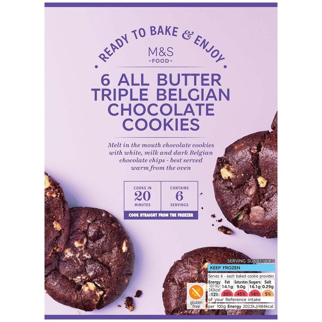 M&S triple chocolate cookie dough 300g, imported from the UK
