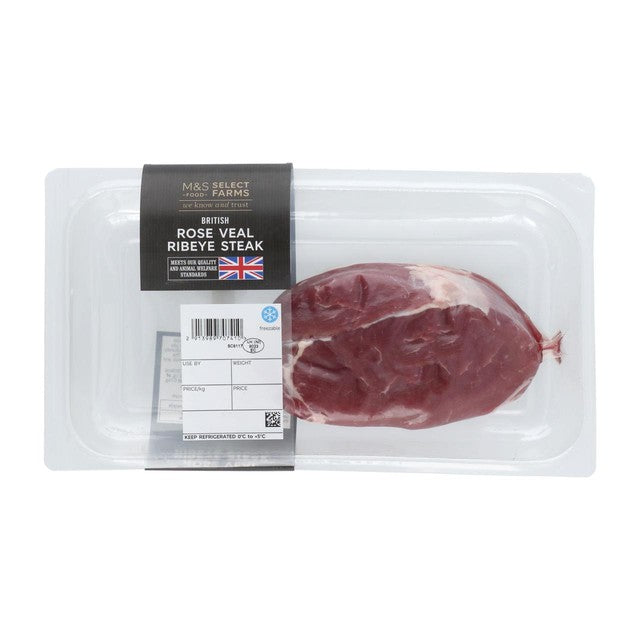 M&S rose veal ribeye steak 250g, imported from the UK