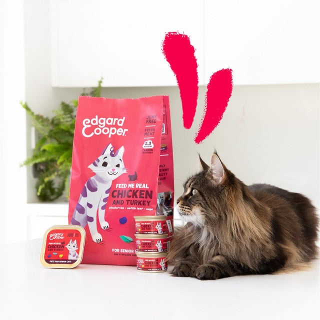 Edgard & Cooper cat food Senior Chicken & Turkey 85g - British product