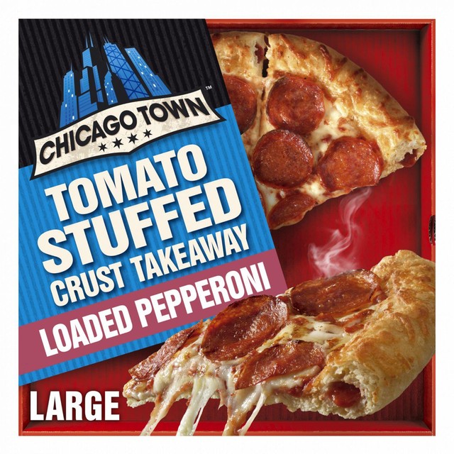 Chicago Town Takeaway Stuffed Crust Pepperoni Pizza 645g - British product