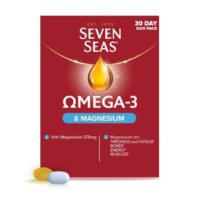 Seven Seas Omega-3 Fish Oil & Magnesium with Vitamin D Supplement 30 Day Duo Pack