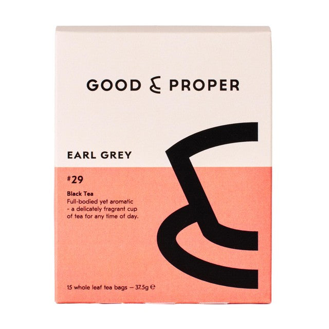 Good & Proper Tea Earl Grey Teabags 37.5g, UK version