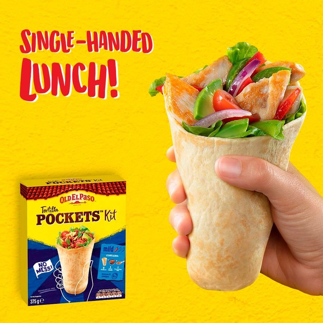 Old El Paso original tortilla pocket kit 375g, imported from the UK