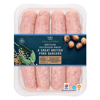 M&S Collection 8 Great British Pork Bangers Pork Sausages 454g